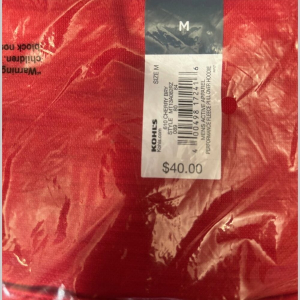NWT Men's Tek Gear® Performance Fleece Hoodie - Picture 4 of 7